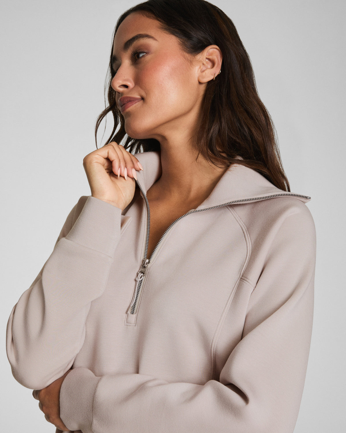 SPANX AirEssentials® Half Zip  French Grey
