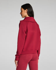 SPANX AirEssentials® Half Zip  Red Merlot
