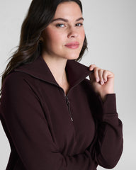 SPANX AirEssentials® Half Zip  Truffle Brown