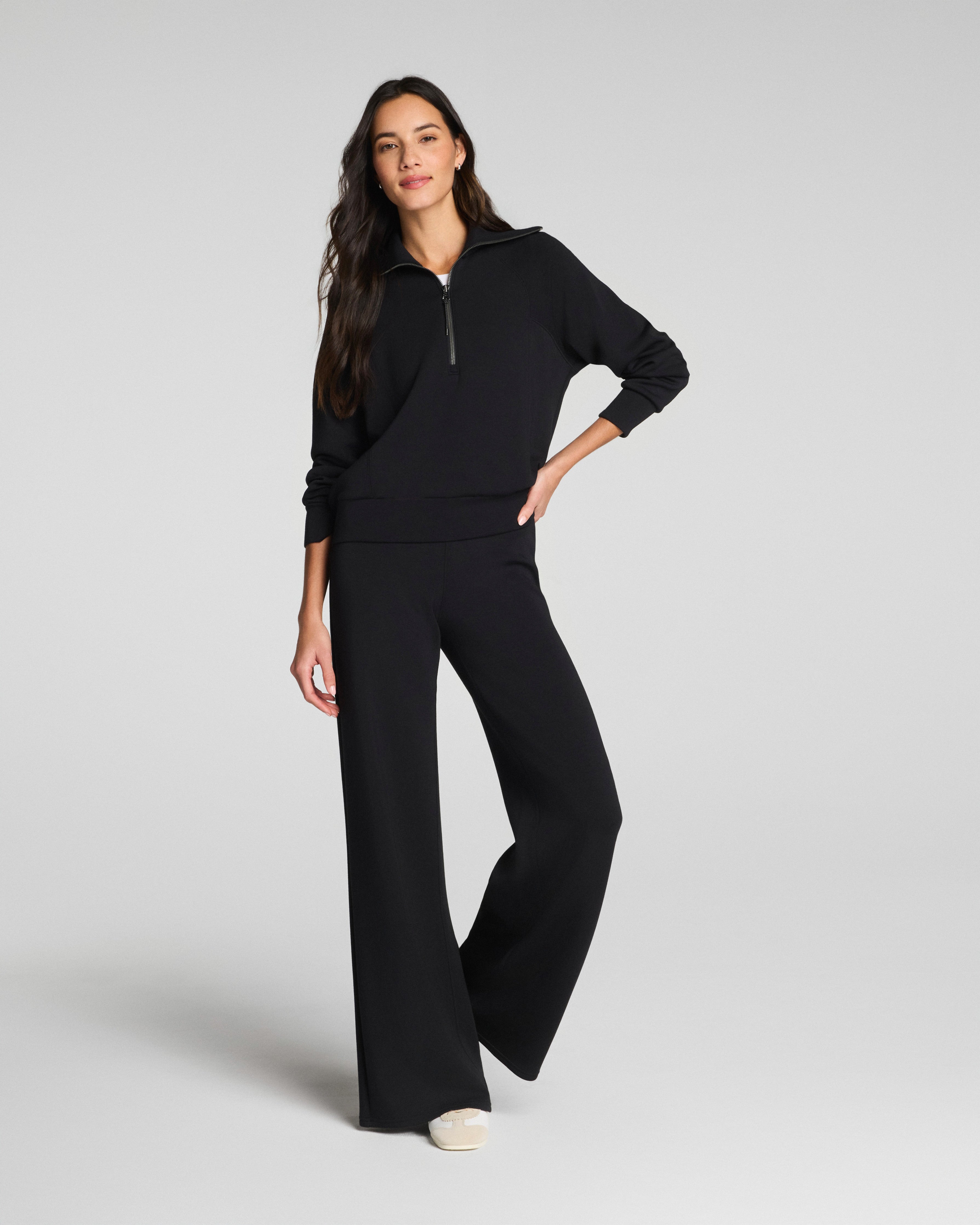 SPANX AirEssentials® Half Zip  Very Black