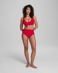 SPANXshape™ Swim Pique Hi-Rise Cheeky Bottom  Spanx Red