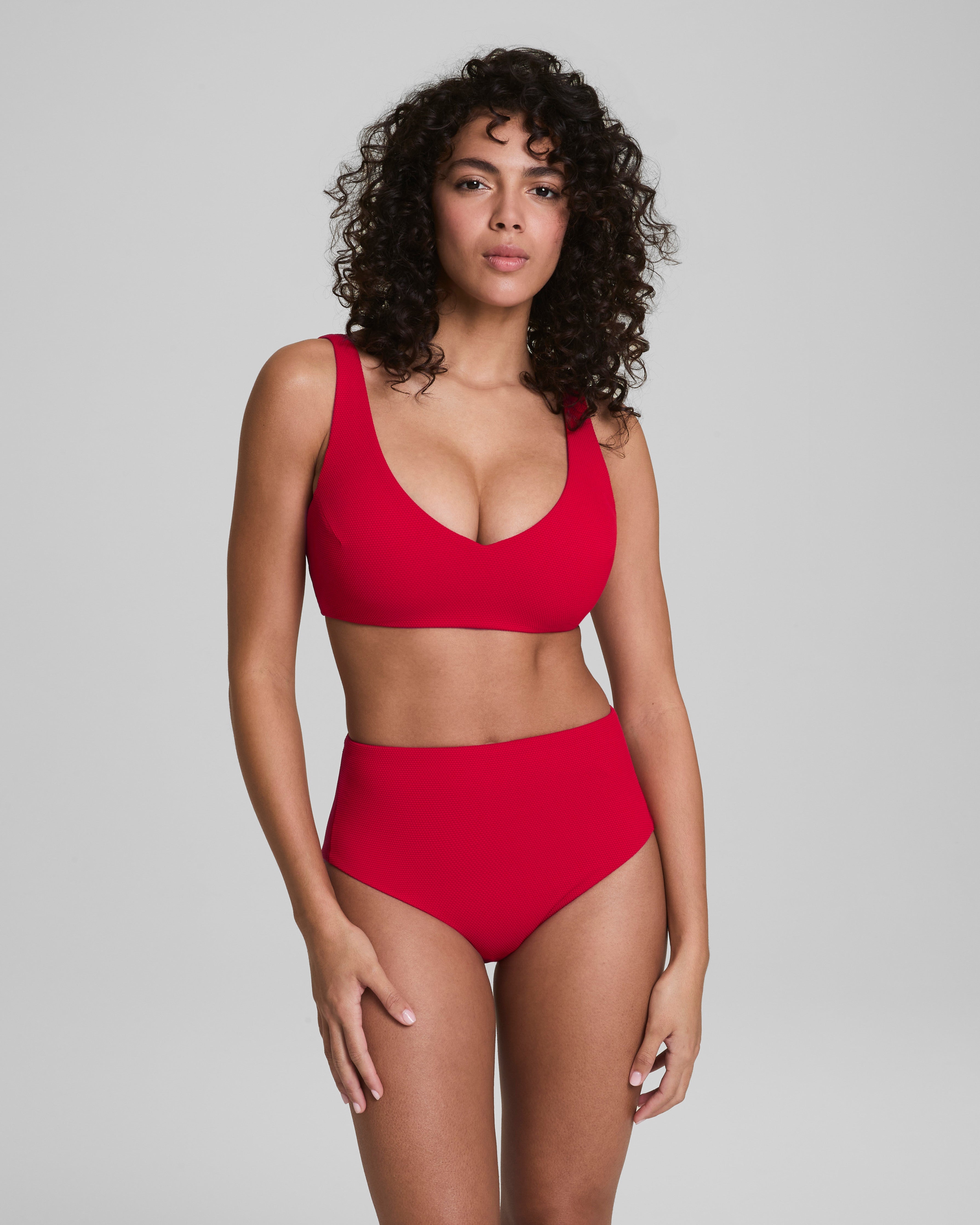 SPANXshape™ Swim Pique Plunge Bikini Top