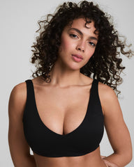 SPANXshape™ Swim Pique Plunge Bikini Top  Very Black