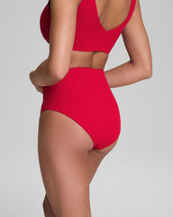 SPANXshape™ Swim Pique Hi-Rise Cheeky Bottom  Spanx Red