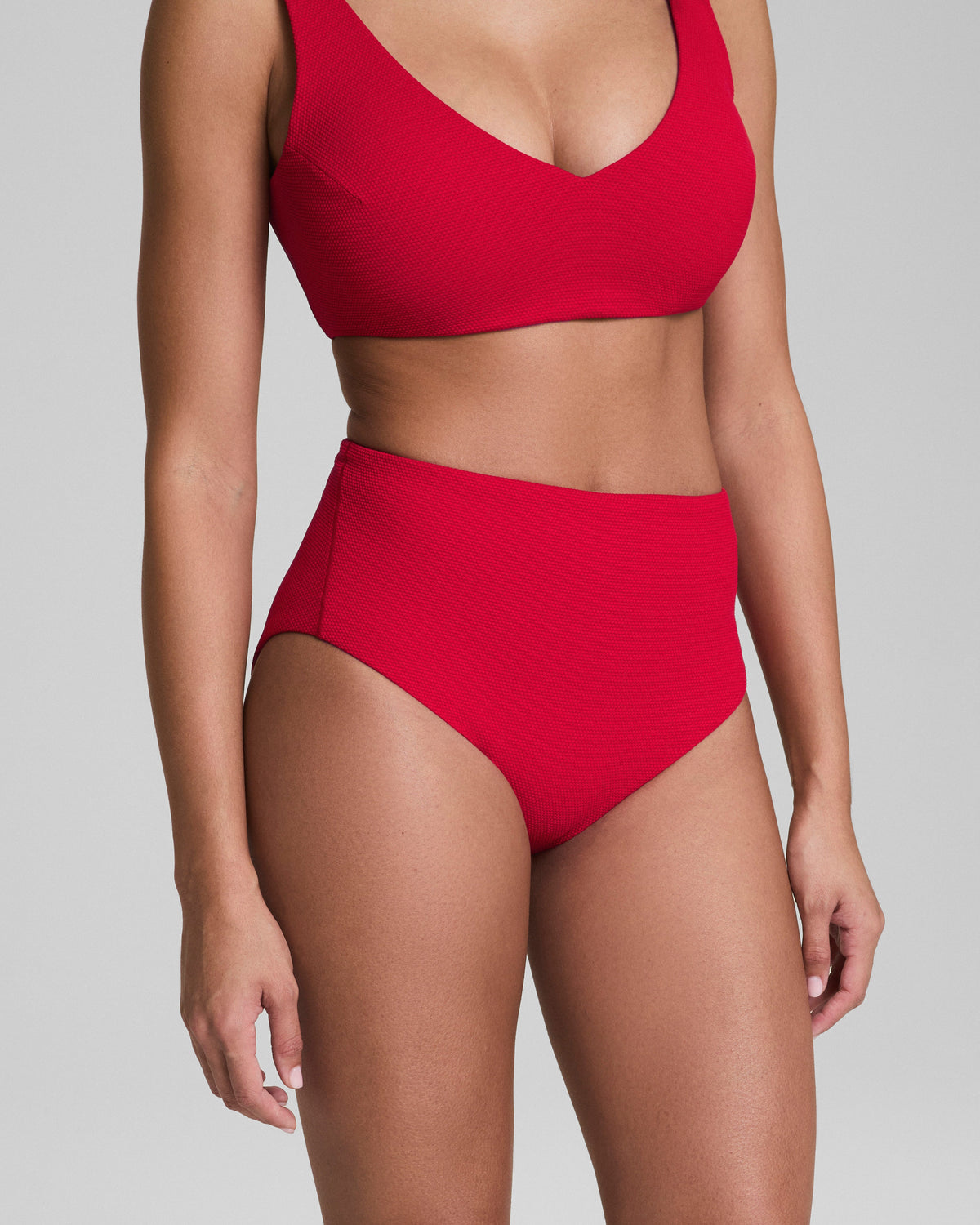 SPANXshape™ Swim Pique Hi-Rise Cheeky Bottom  Spanx Red