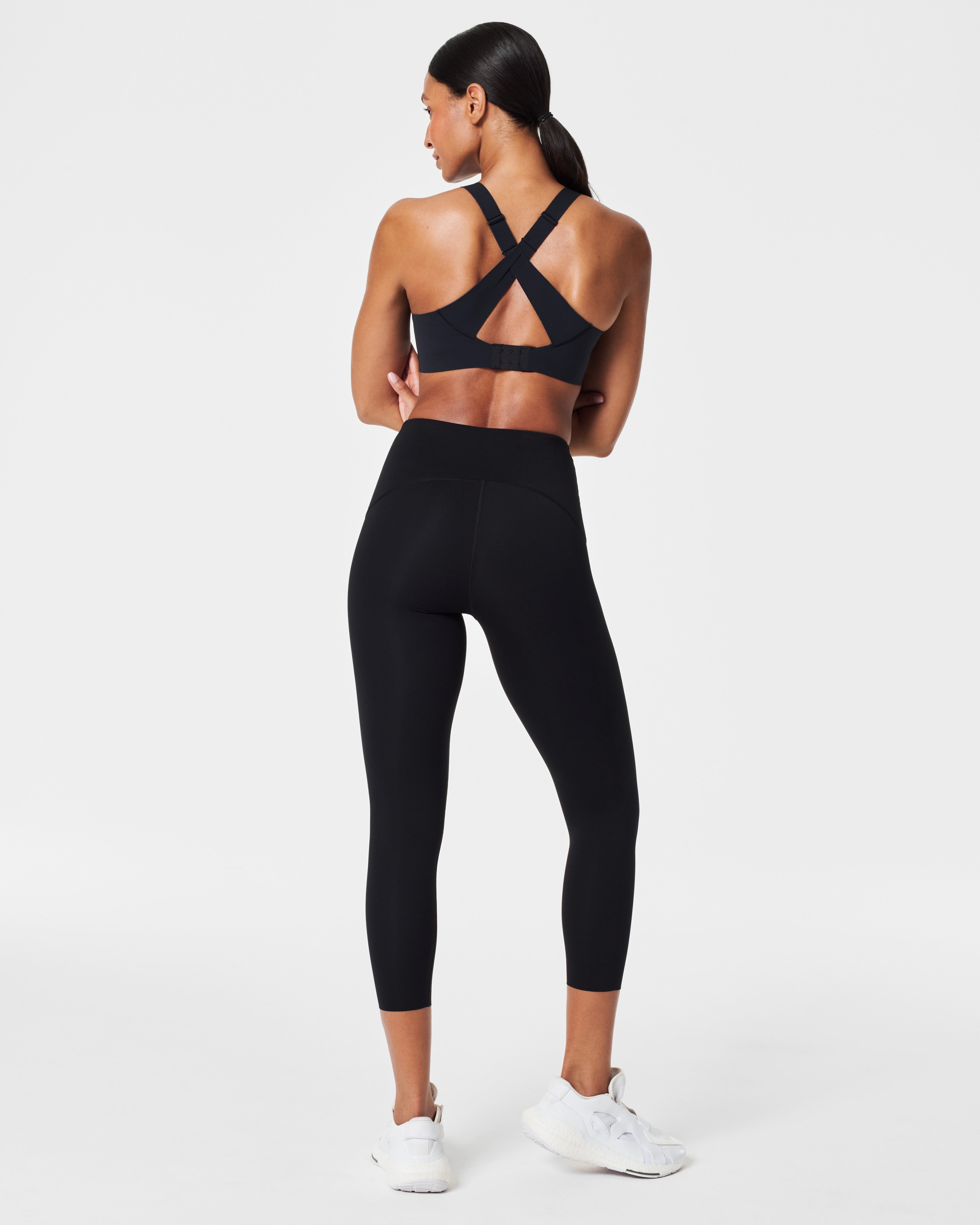 SPANX® FlexFeel Medium Impact Sports Bra  Very Black