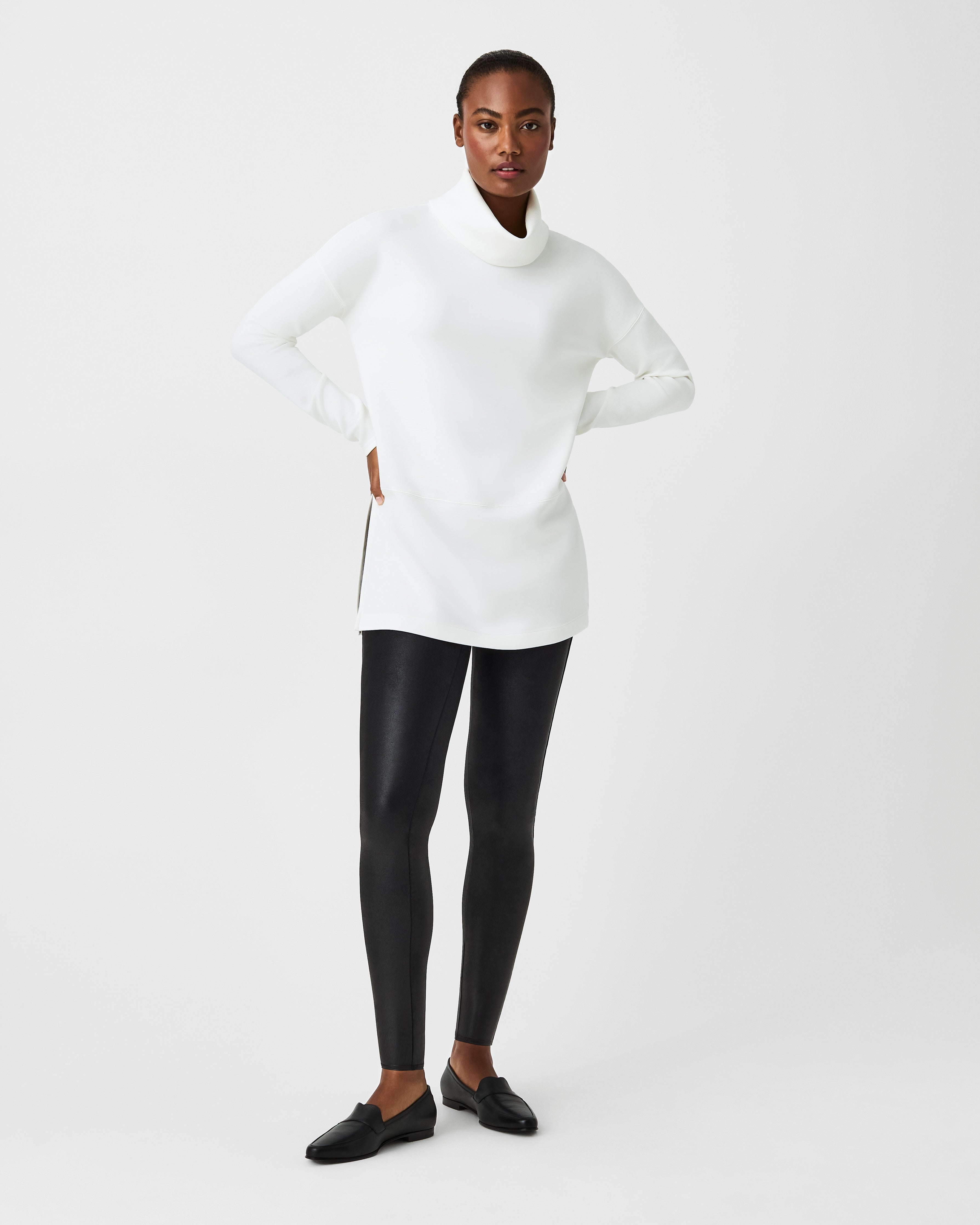 SPANXshape™ Faux Leather Leggings  Black