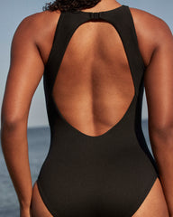 SPANXshape™ Swim Pique High Neck One-Piece  Very Black