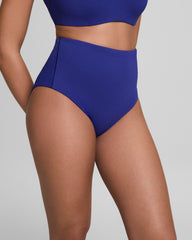 SPANXshape™ Swim Pique Ultra Hi-Rise Cheeky Bottom  Deep Azure