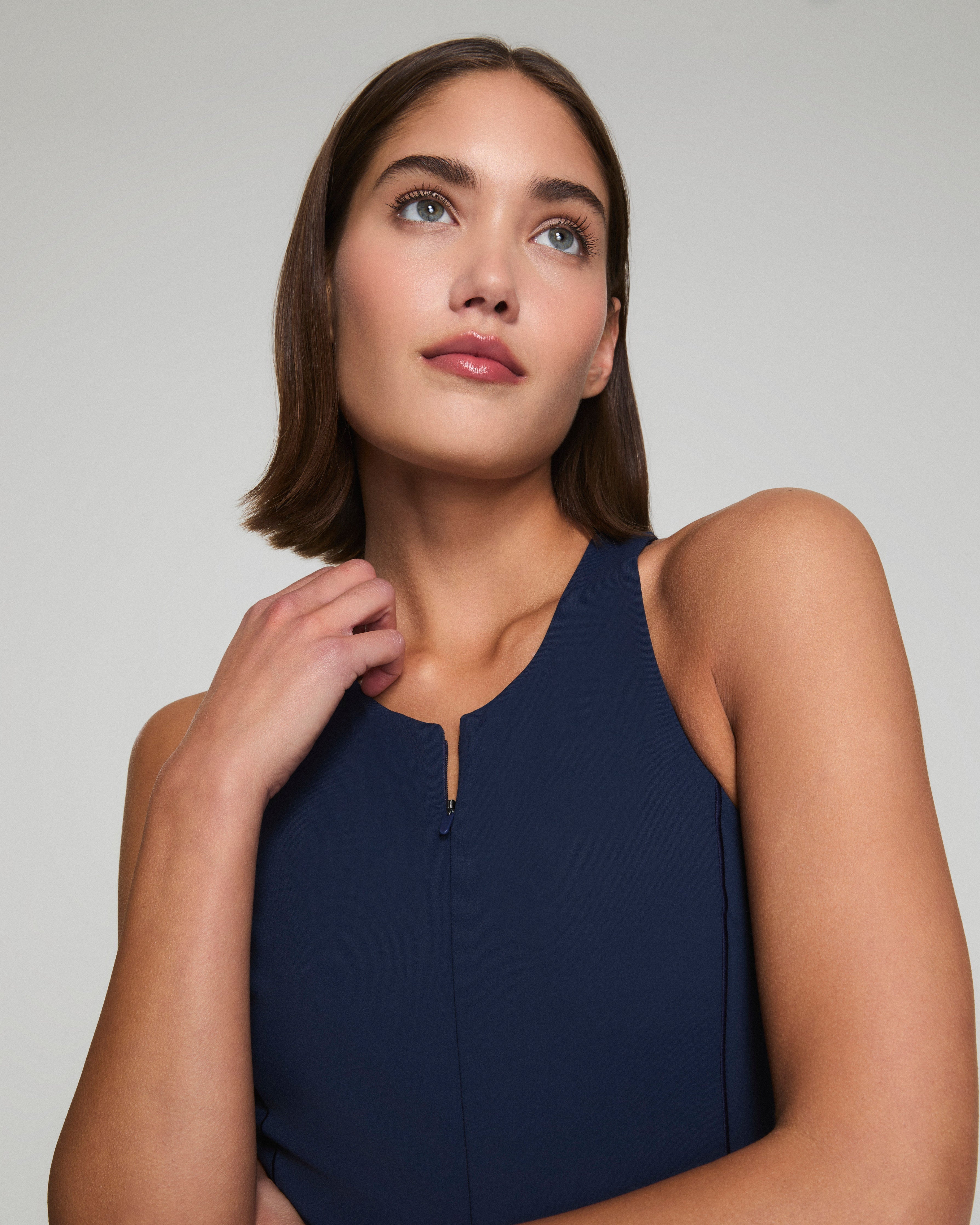 SPANXshape™ Get Moving Zip Front Dress  Timeless Navy
