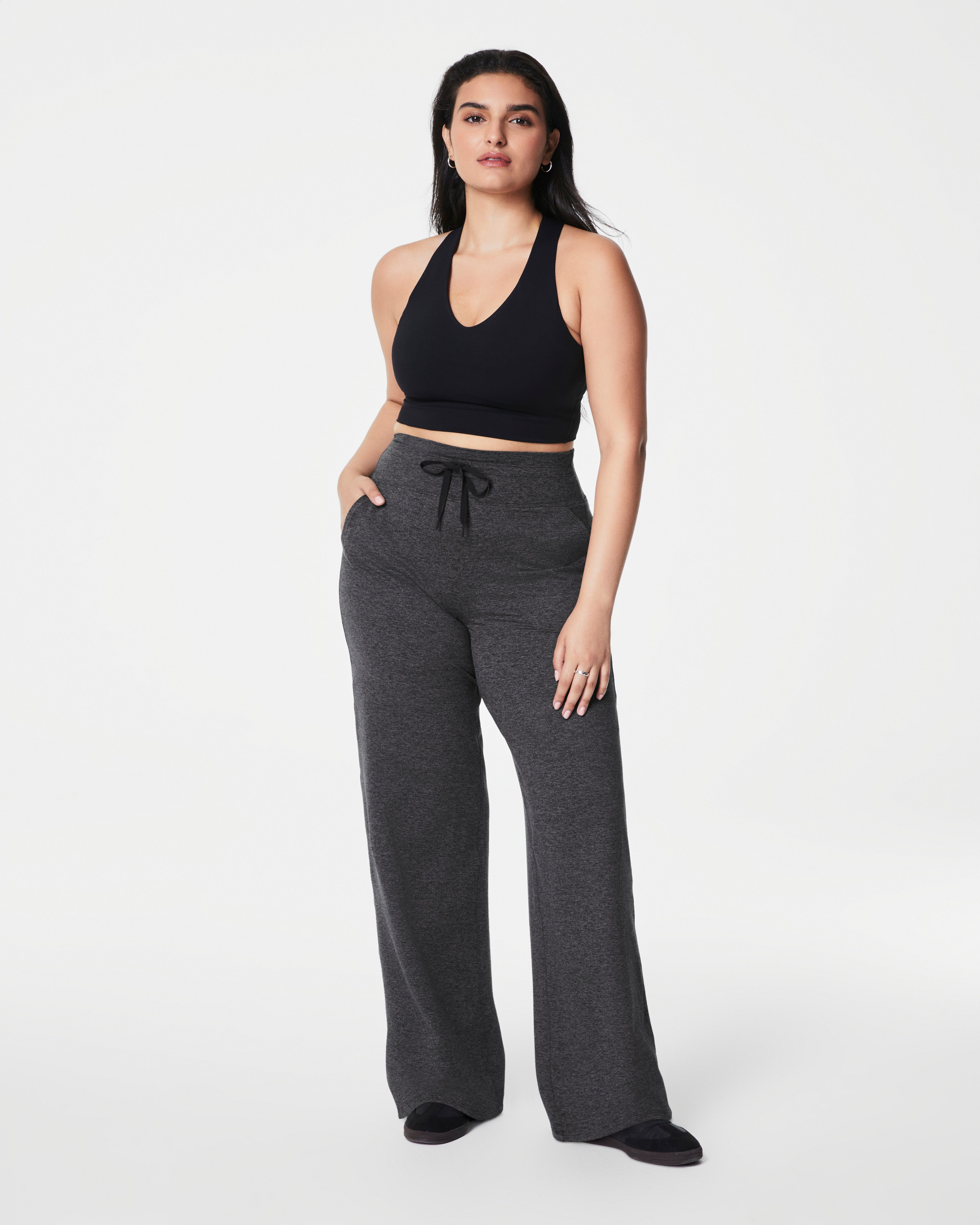 SPANXsmooth™ SoftStretch Wide Leg Pant  Very Black / Dark Ash Heather