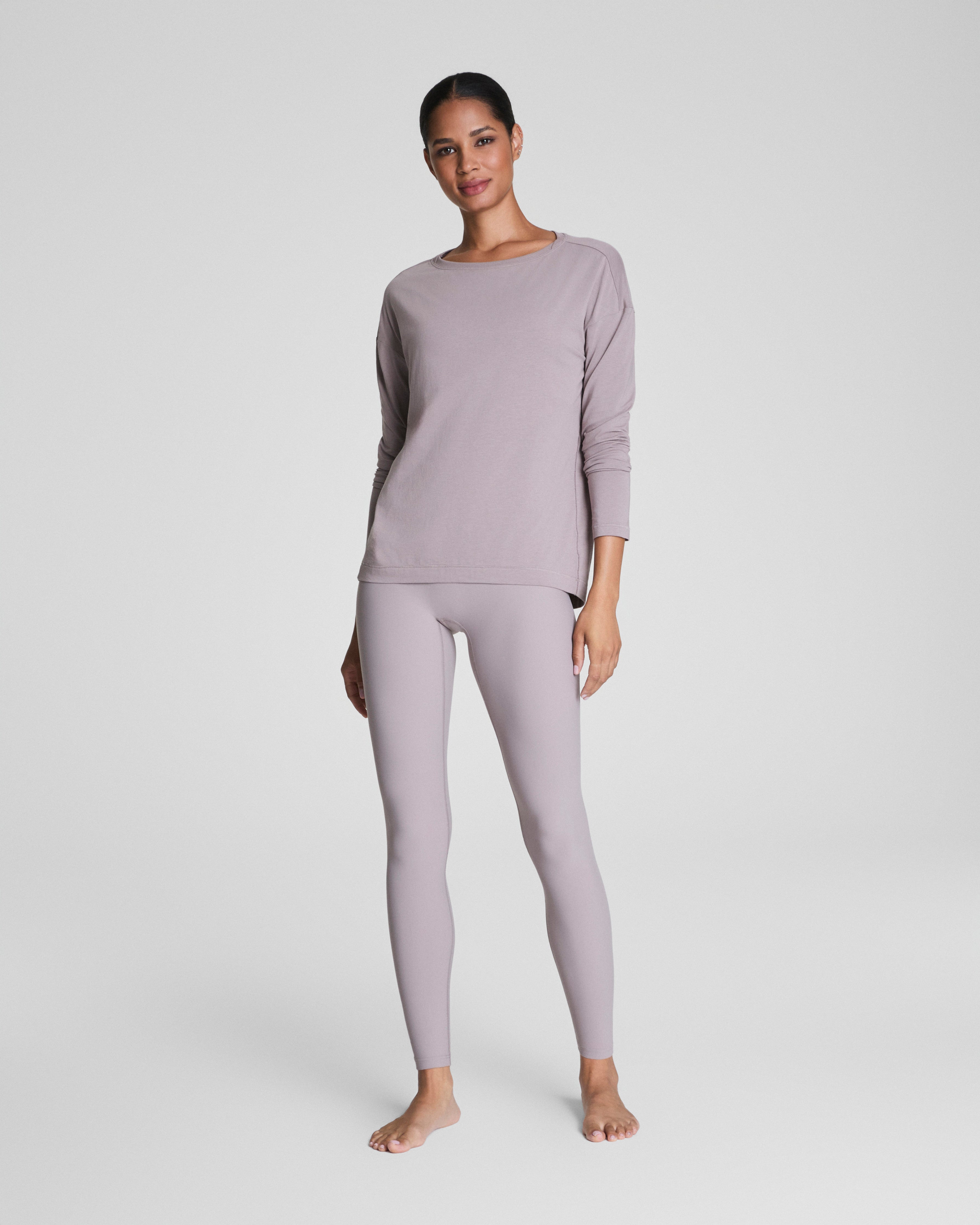 SPANX® Outpace Long Sleeve Top  Coastal Fog