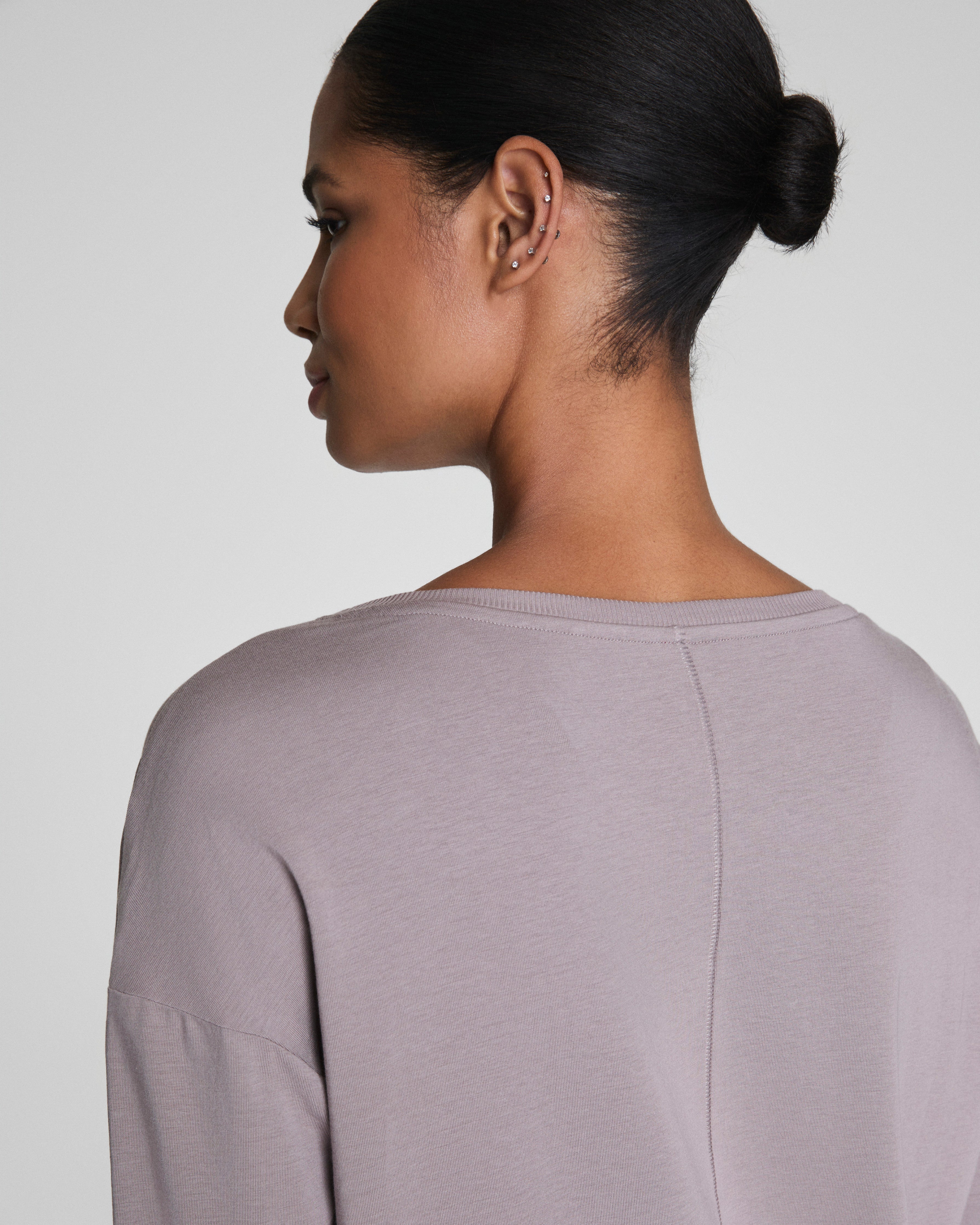 SPANX® Outpace Long Sleeve Top  Coastal Fog