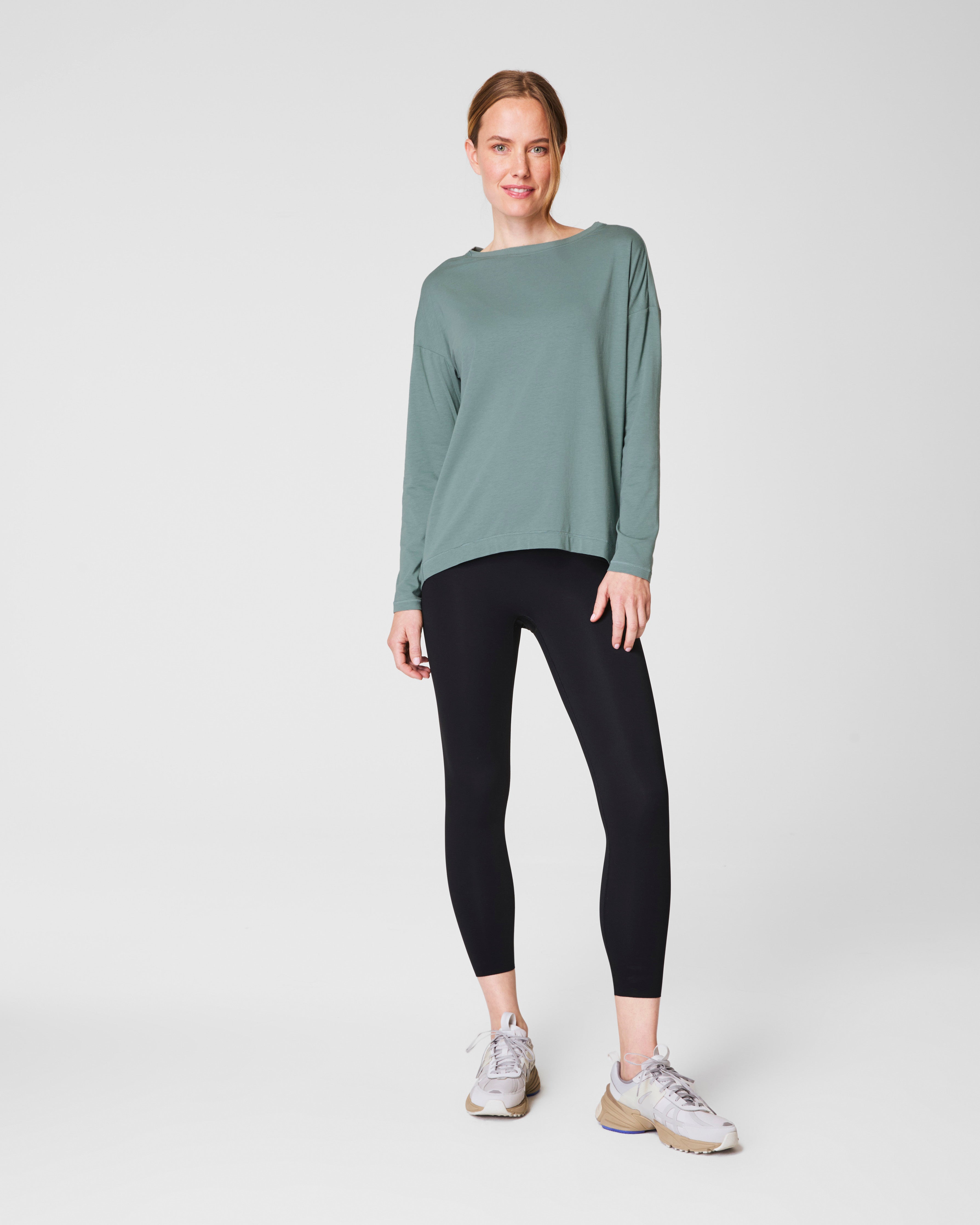 SPANX® Outpace Long Sleeve Top  Fennel