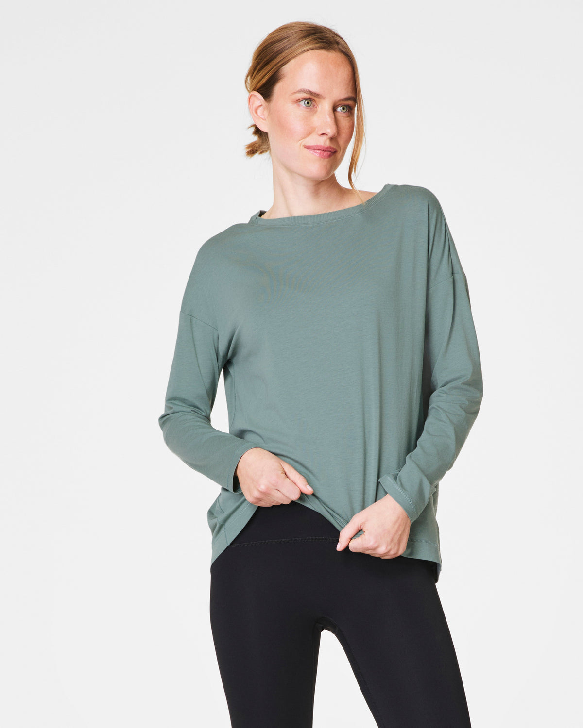 SPANX® Outpace Long Sleeve Top  Fennel