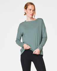 SPANX® Outpace Long Sleeve Top  Fennel