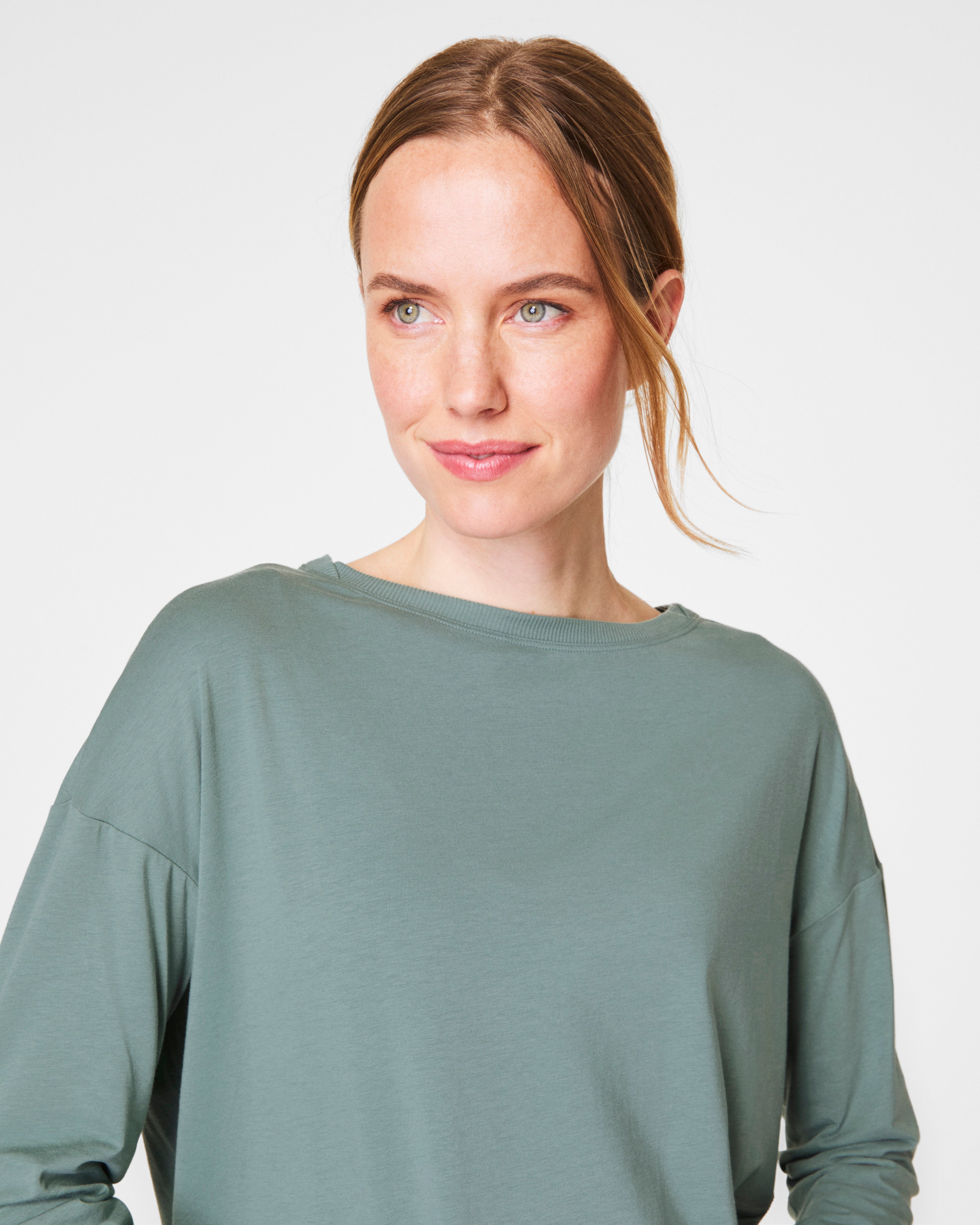 SPANX® Outpace Long Sleeve Top  Fennel