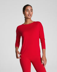 SPANX® Outpace Long Sleeve Top  Spanx Red