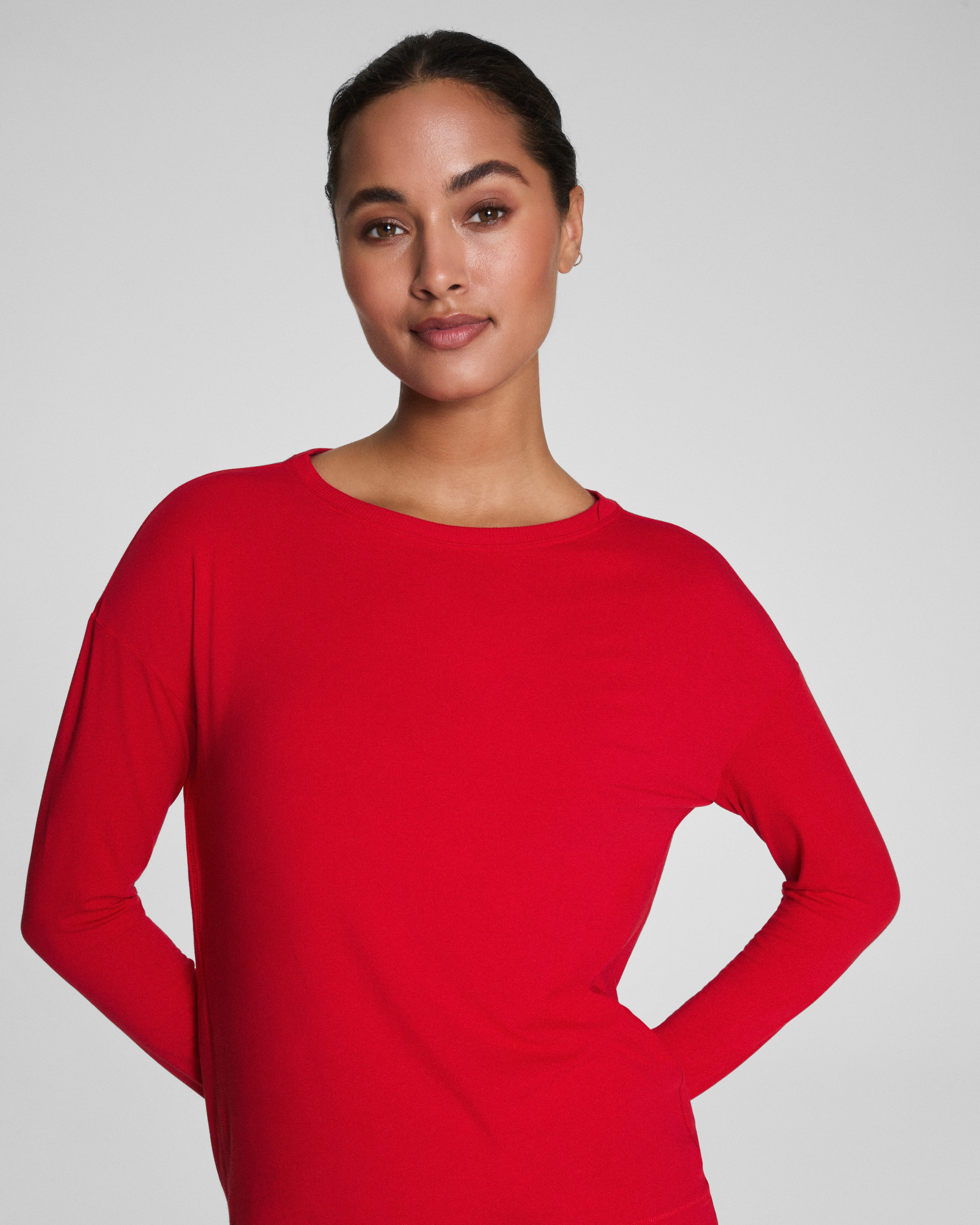 SPANX® Outpace Long Sleeve Top  Spanx Red