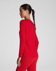 SPANX® Outpace Long Sleeve Top  Spanx Red