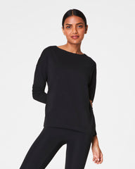 SPANX® Outpace Long Sleeve Top  Very Black