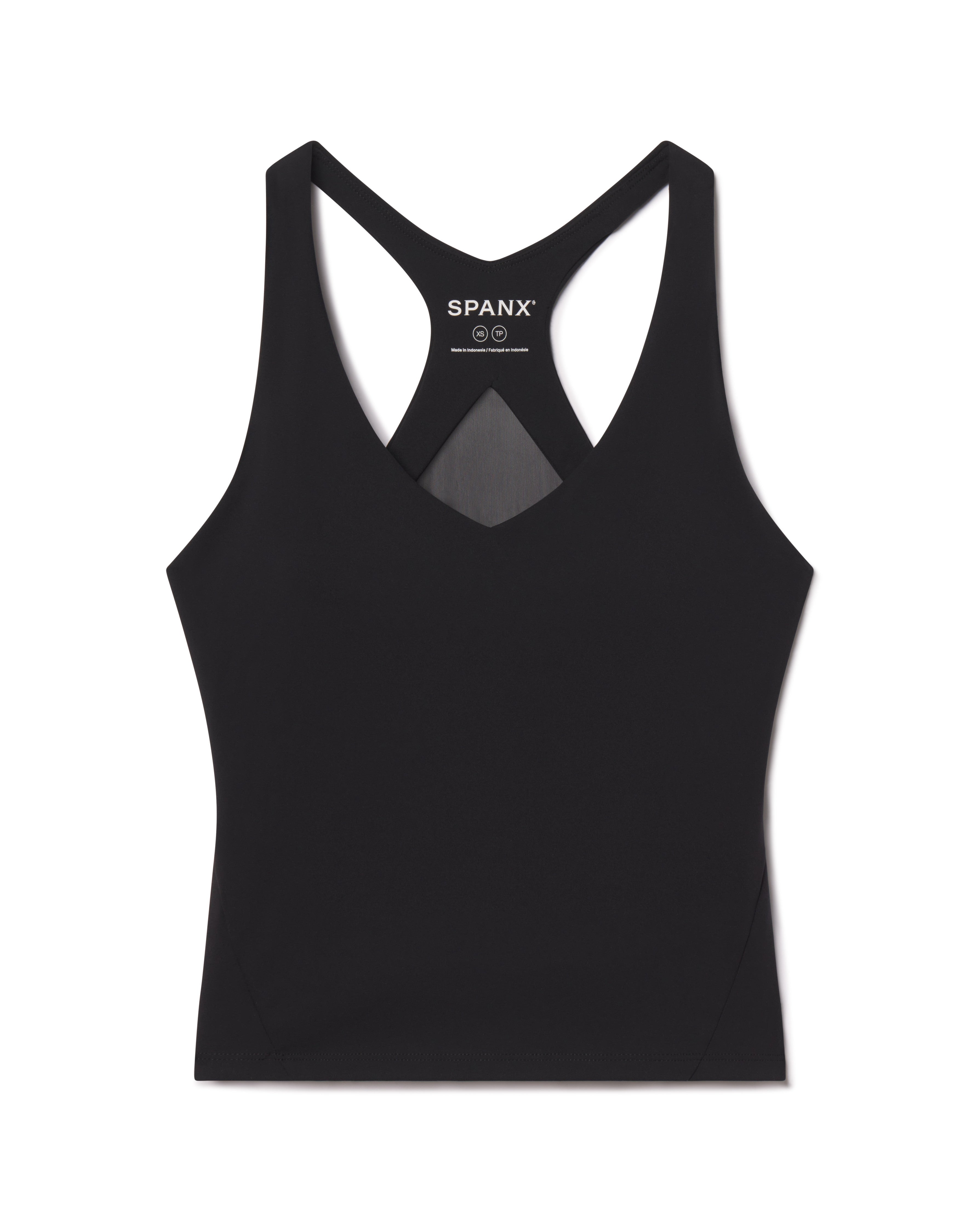 SPANX® Get Moving V-Neck Shelf Tank  Very Black