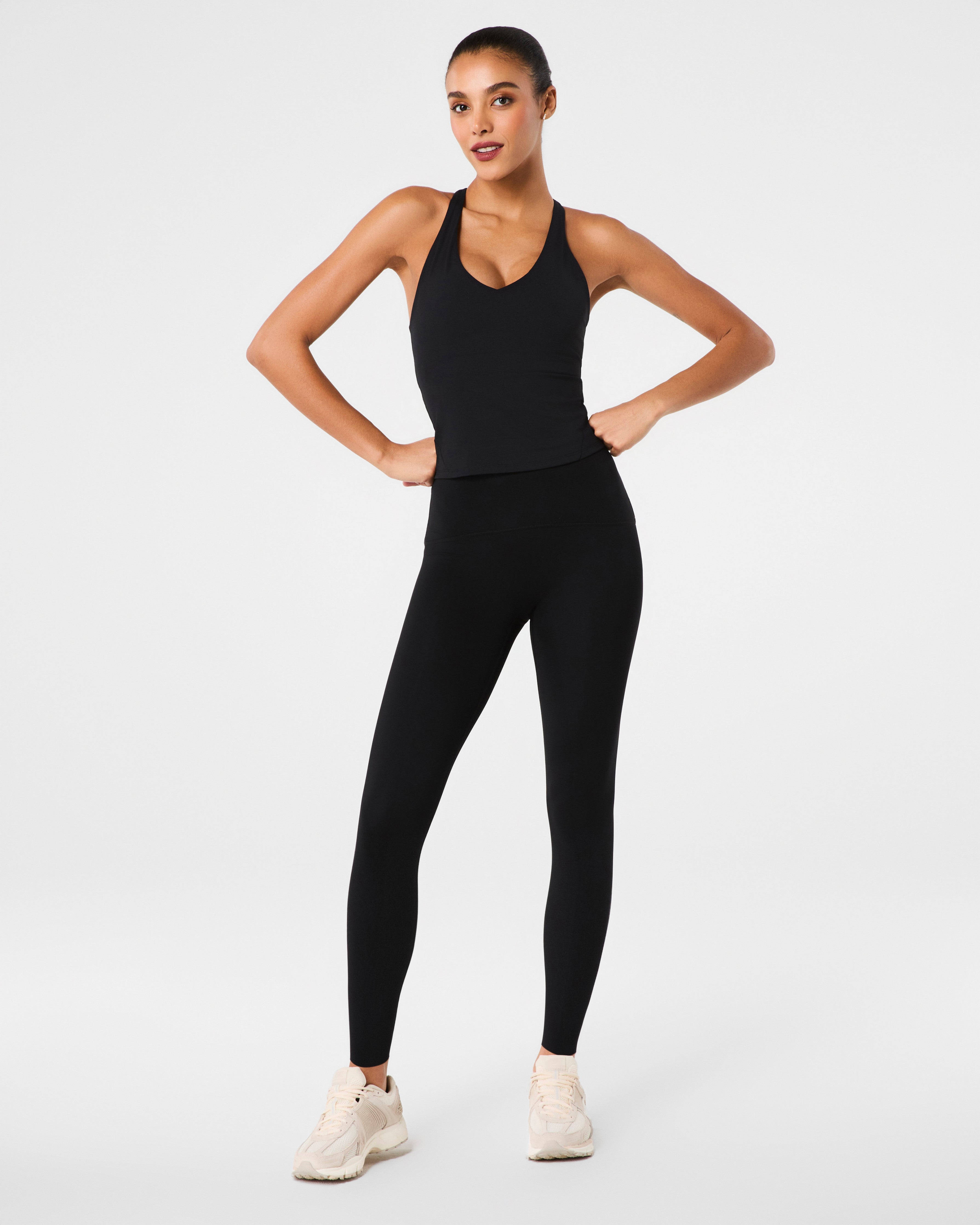 SPANX® Get Moving V-Neck Shelf Tank  Very Black