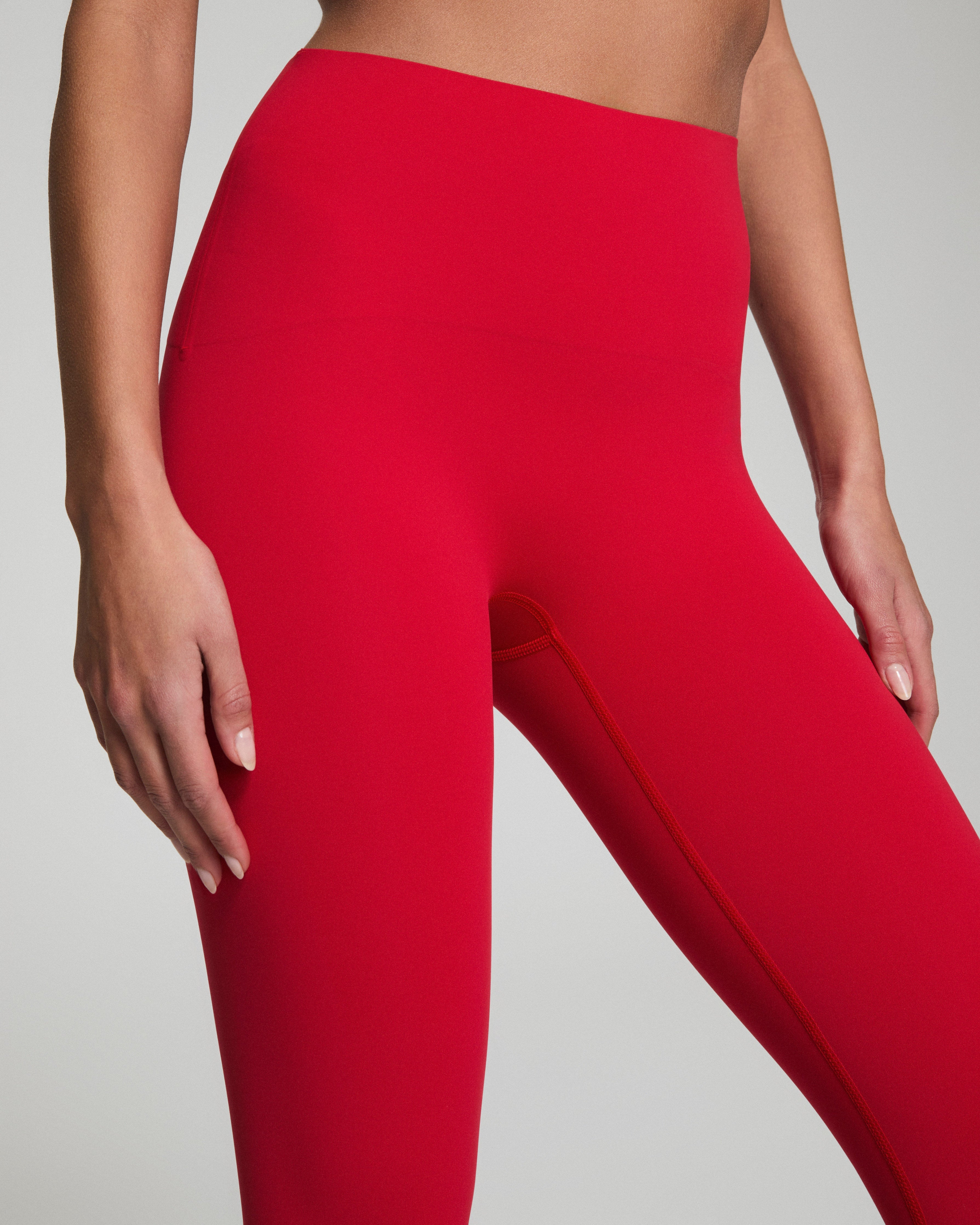 SPANXshape™ CoreLuxe 7/8 Leggings with Mid-Tummy Compression  Spanx Red