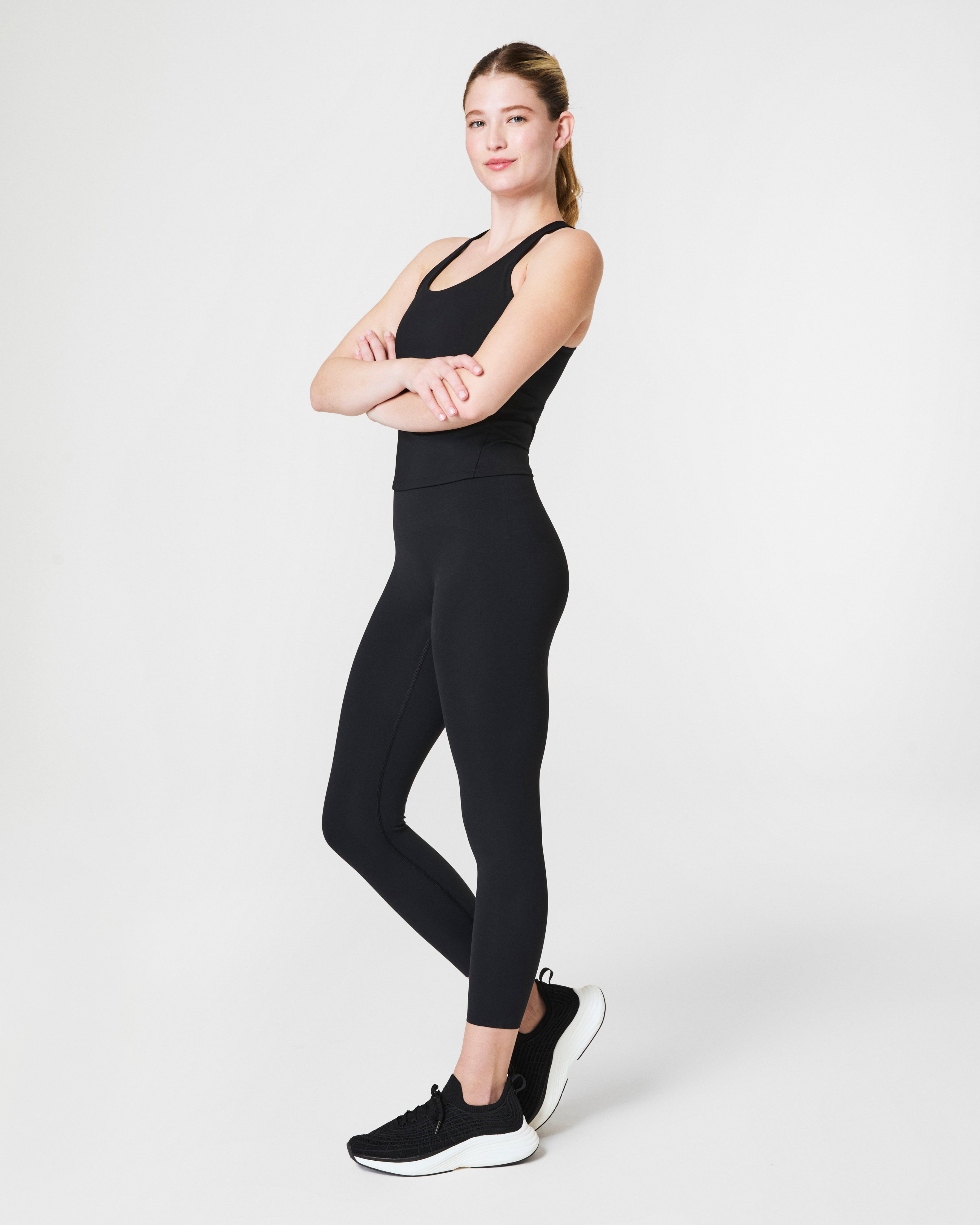 SPANXshape™ CoreLuxe 7/8 Leggings with Mid-Tummy Compression  Very Black
