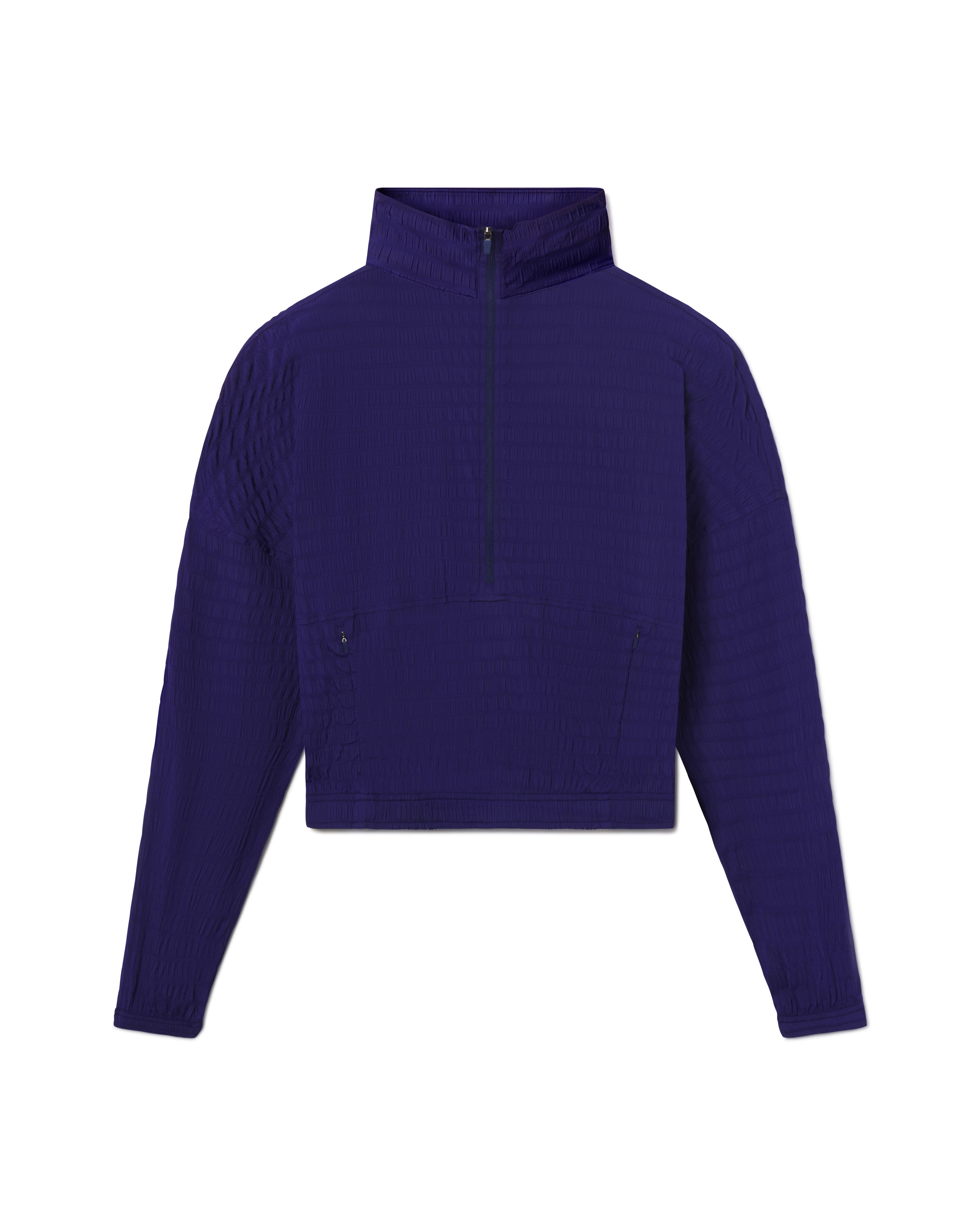 SPANX® Get Moving Textured Half Zip  Midnight Iris