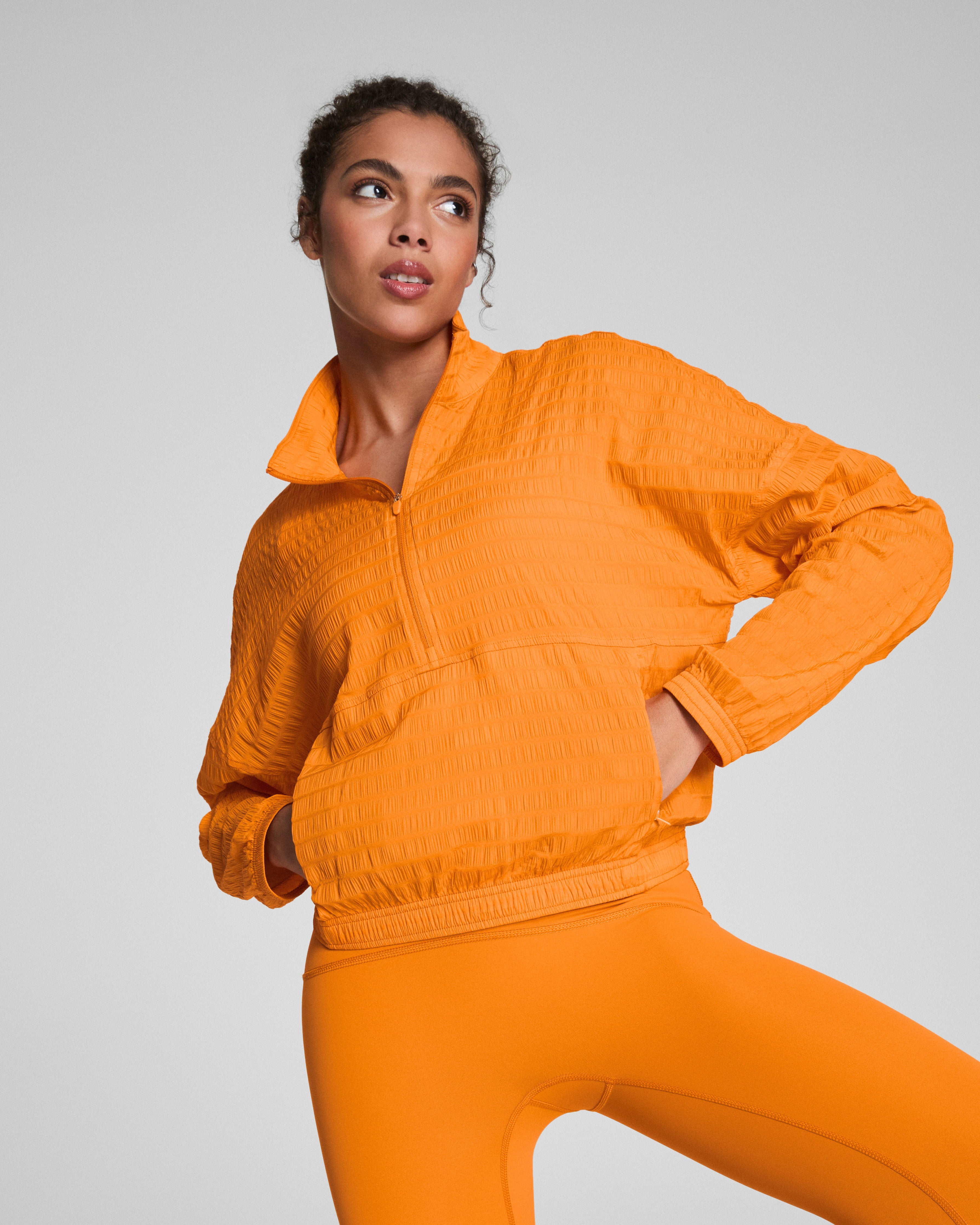 SPANX® Get Moving Textured Half Zip  Monarch