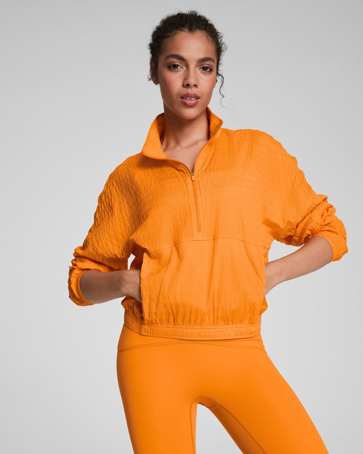 SPANX® Get Moving Textured Half Zip  Monarch
