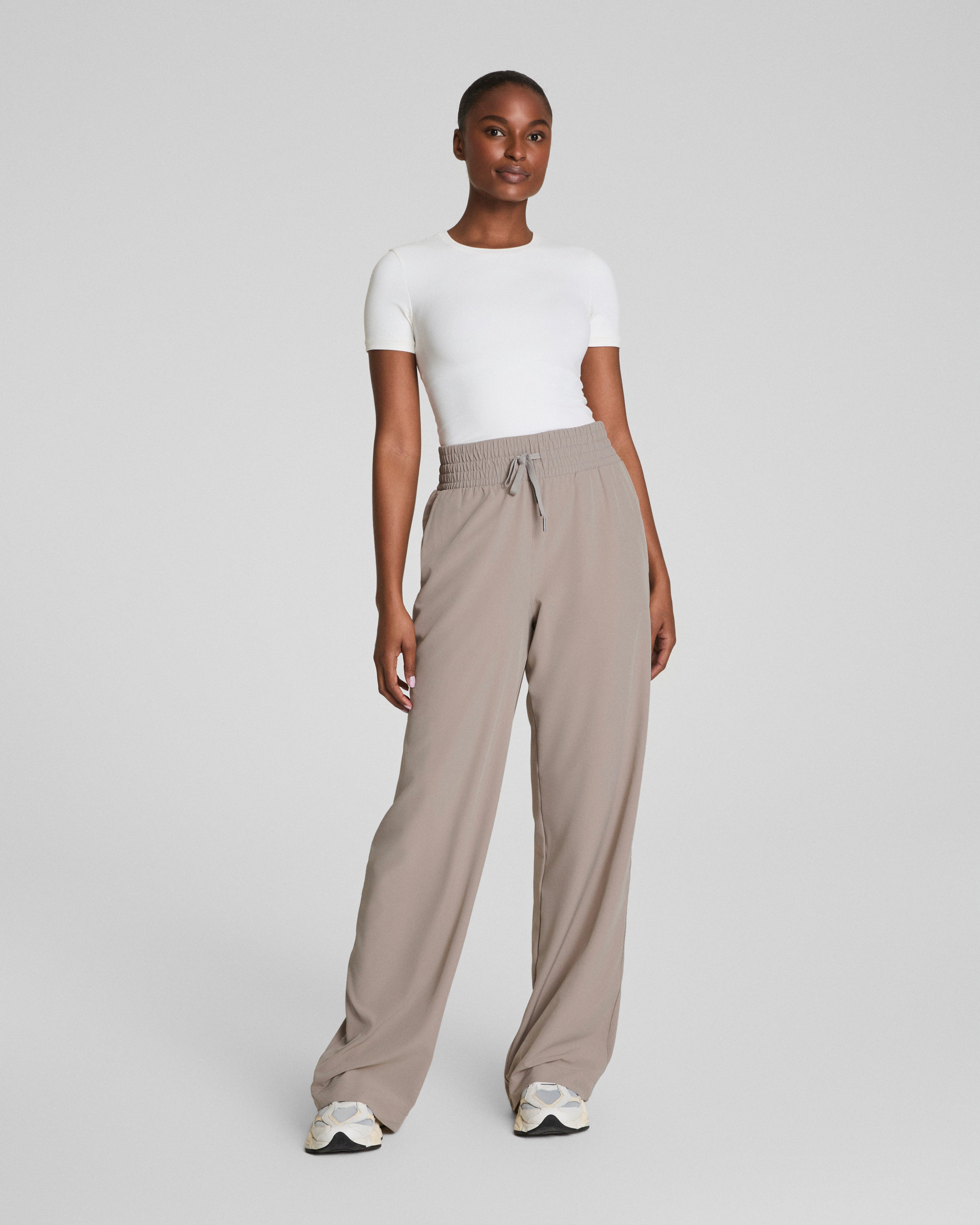 SPANXsmooth™ On the Move Wide Leg Pant  Stone Grey