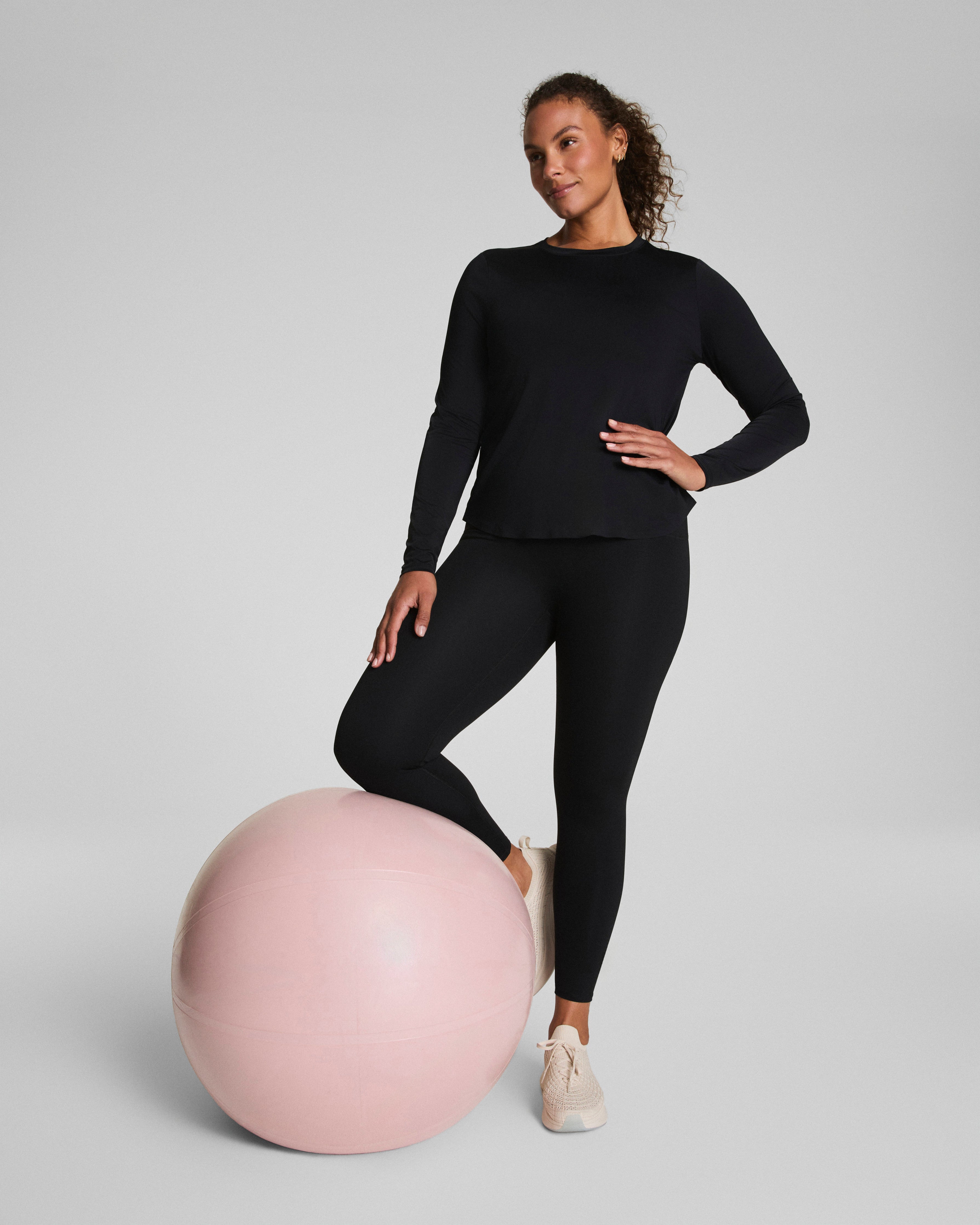 SPANX® Activate Long Sleeve Top  Very Black