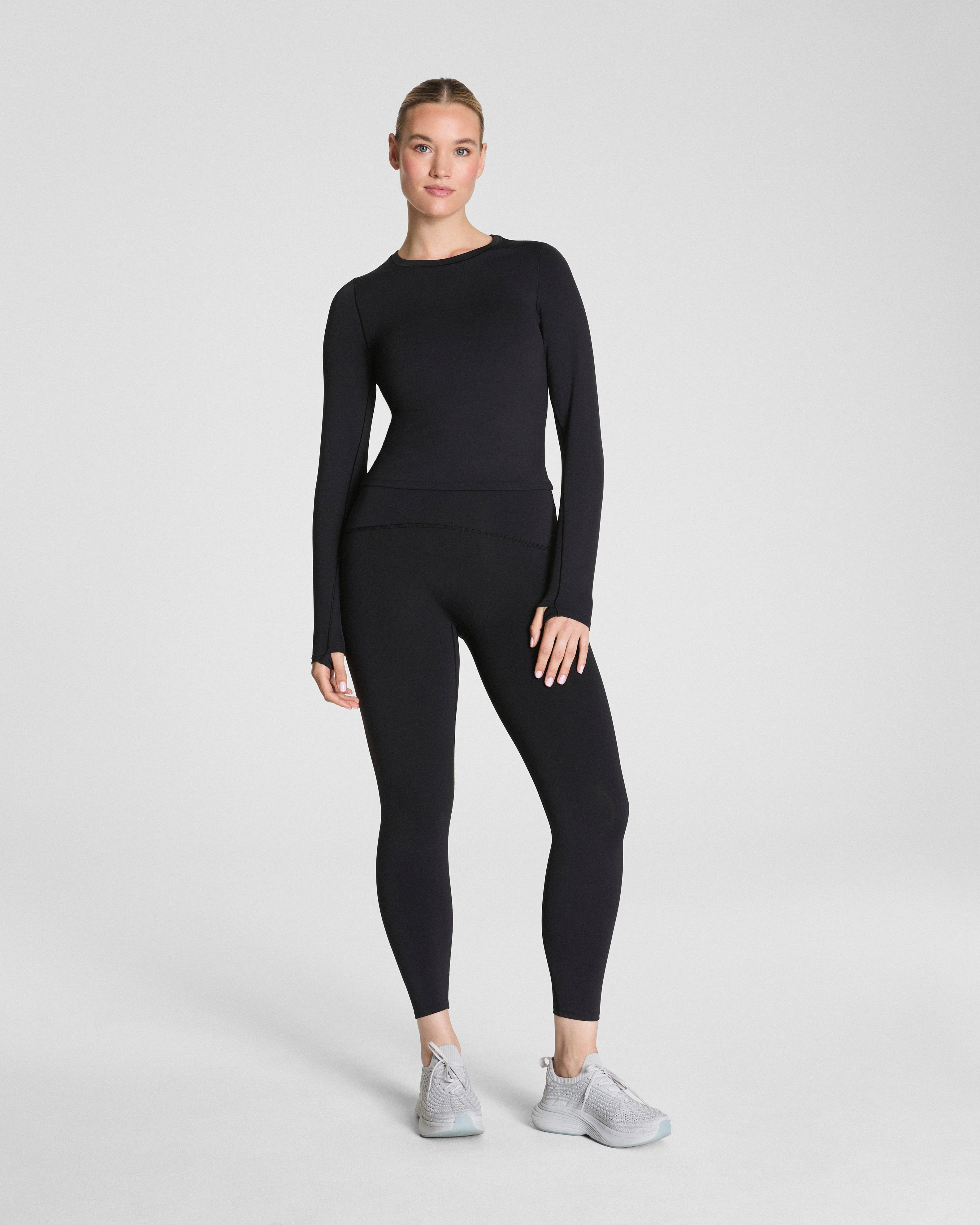 SPANXshape™ Get Moving Long Sleeve Top with SecretSweat Tech  Eclipse