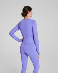 SPANXshape™ Get Moving Long Sleeve Top with SecretSweat Tech  Light Amethyst