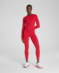 SPANXshape™ Get Moving Long Sleeve Top with SecretSweat Tech  Spanx Red