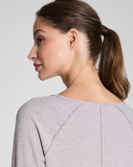 SPANX® SoftStretch V-Neck Long Sleeve Top  Coastal Fog / Light Coastal Fog