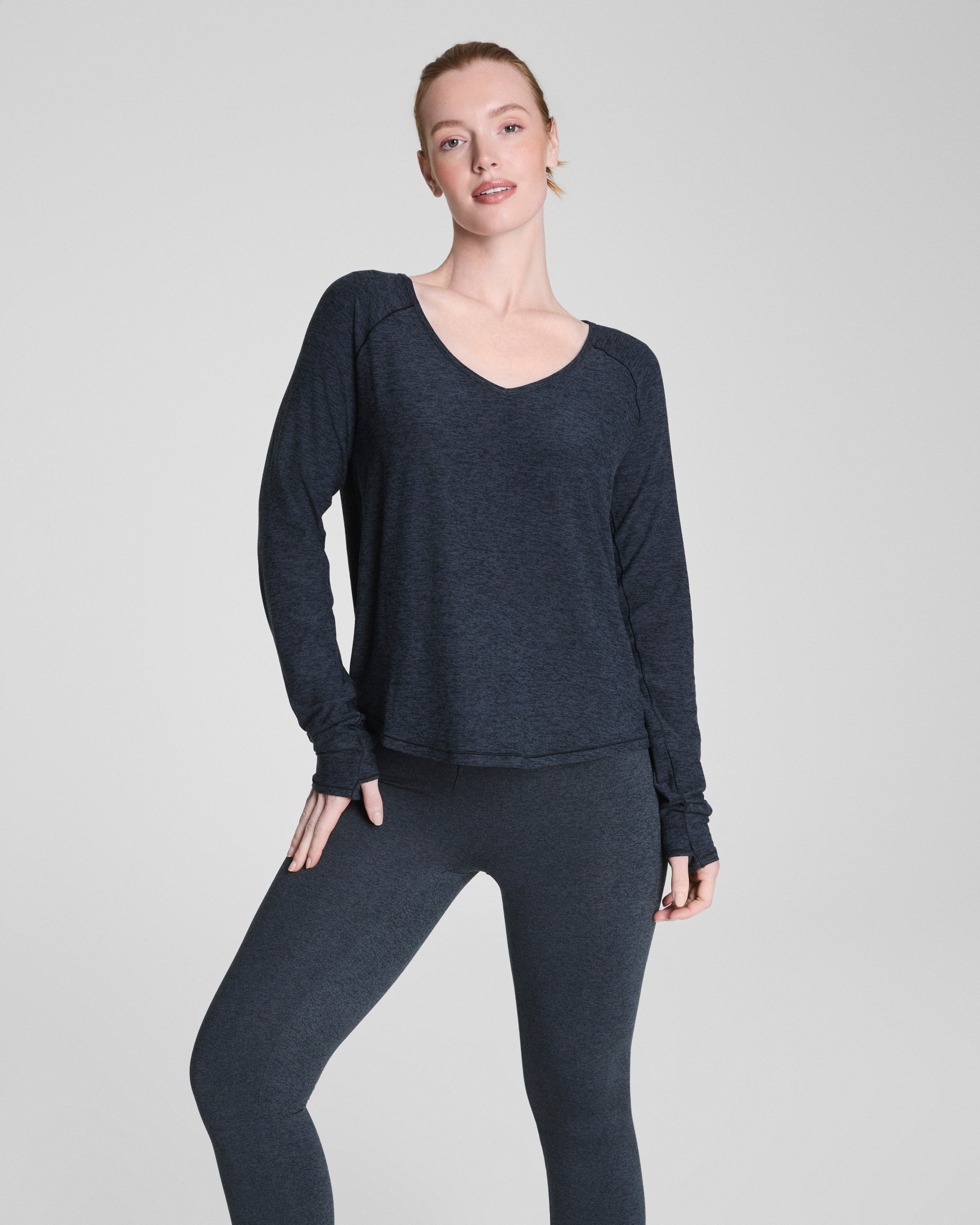 SPANX® SoftStretch V-Neck Long Sleeve Top