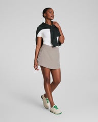SPANX® On the Move Mini Skort, 4"  Stone Grey