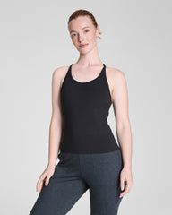 SPANXsupersmooth™ SoftStretch Rib V-Neck Shelf Tank  Very Black