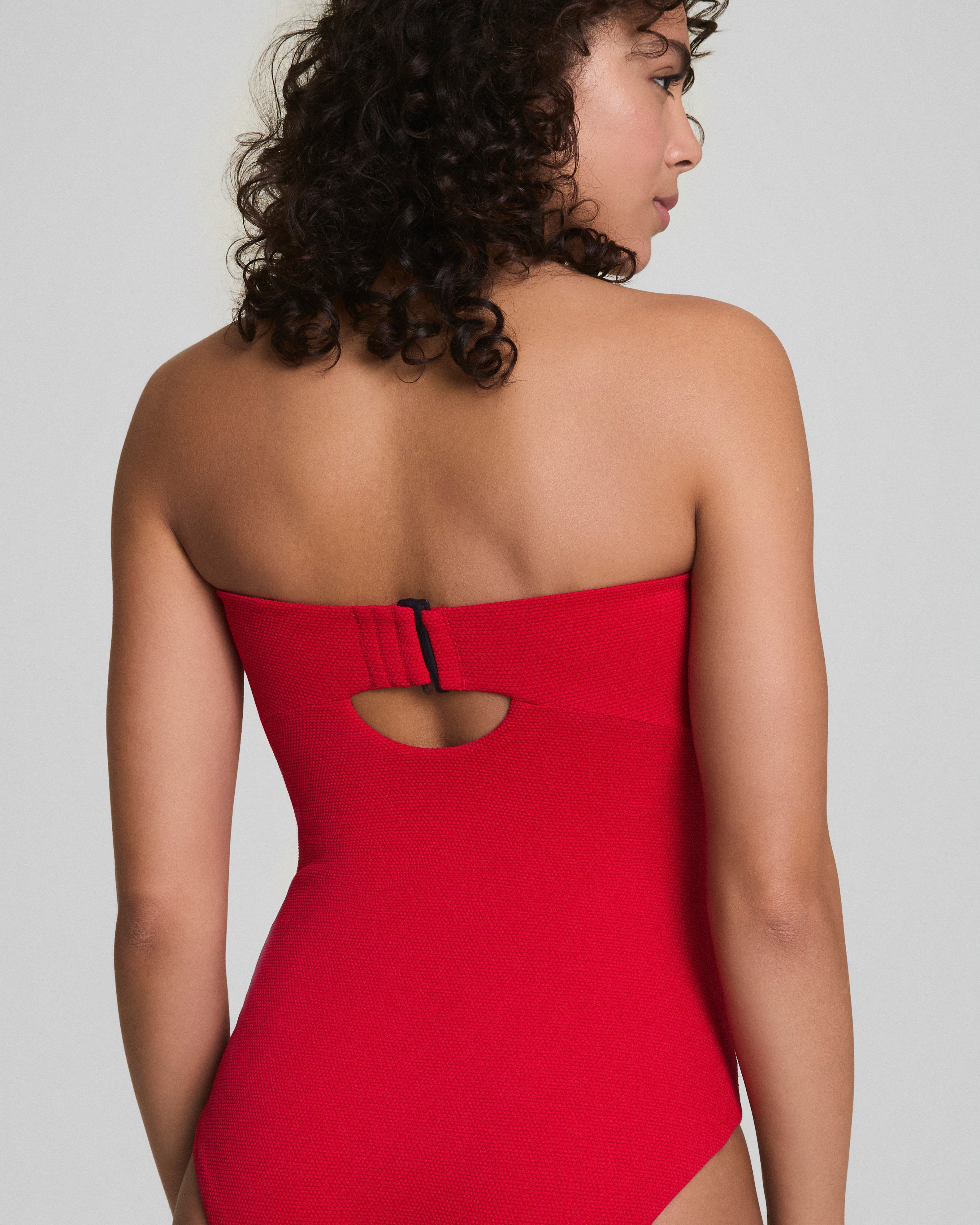 SPANXshape™ Swim Convertible Pique Bandeau One-Piece  Spanx Red