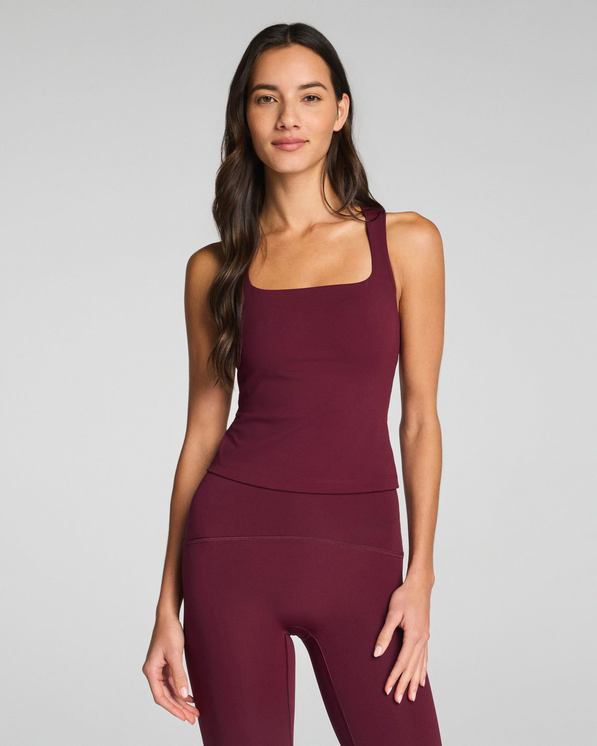 SPANX® Get Moving Square Neck Shelf Tank  Cassis