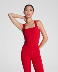 SPANX® Get Moving Square Neck Shelf Tank  Spanx Red