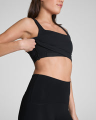 SPANX® Get Moving Square Neck Shelf Tank  Very Black