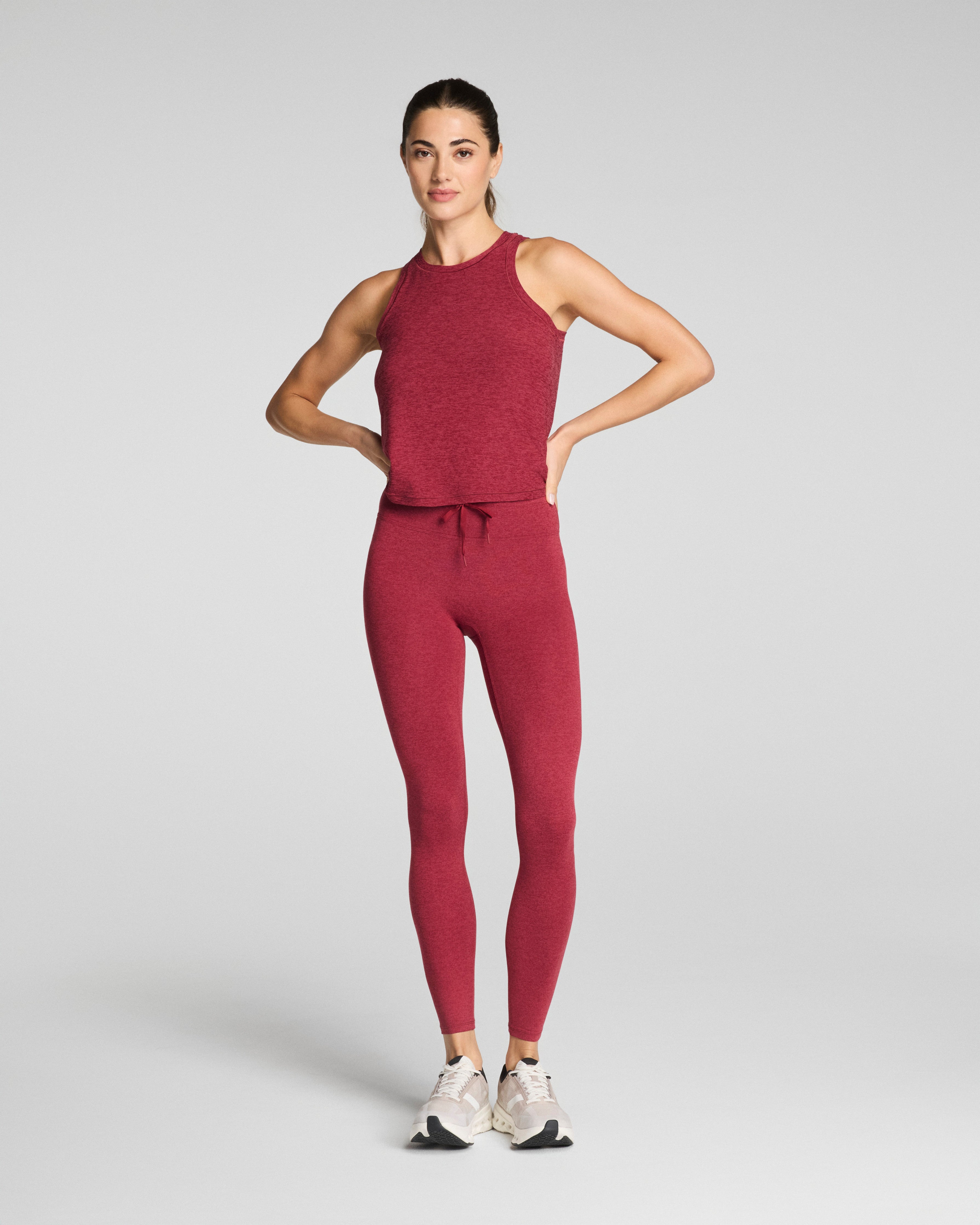 SPANX® SoftStretch Crewneck Tank  Red Merlot Heather