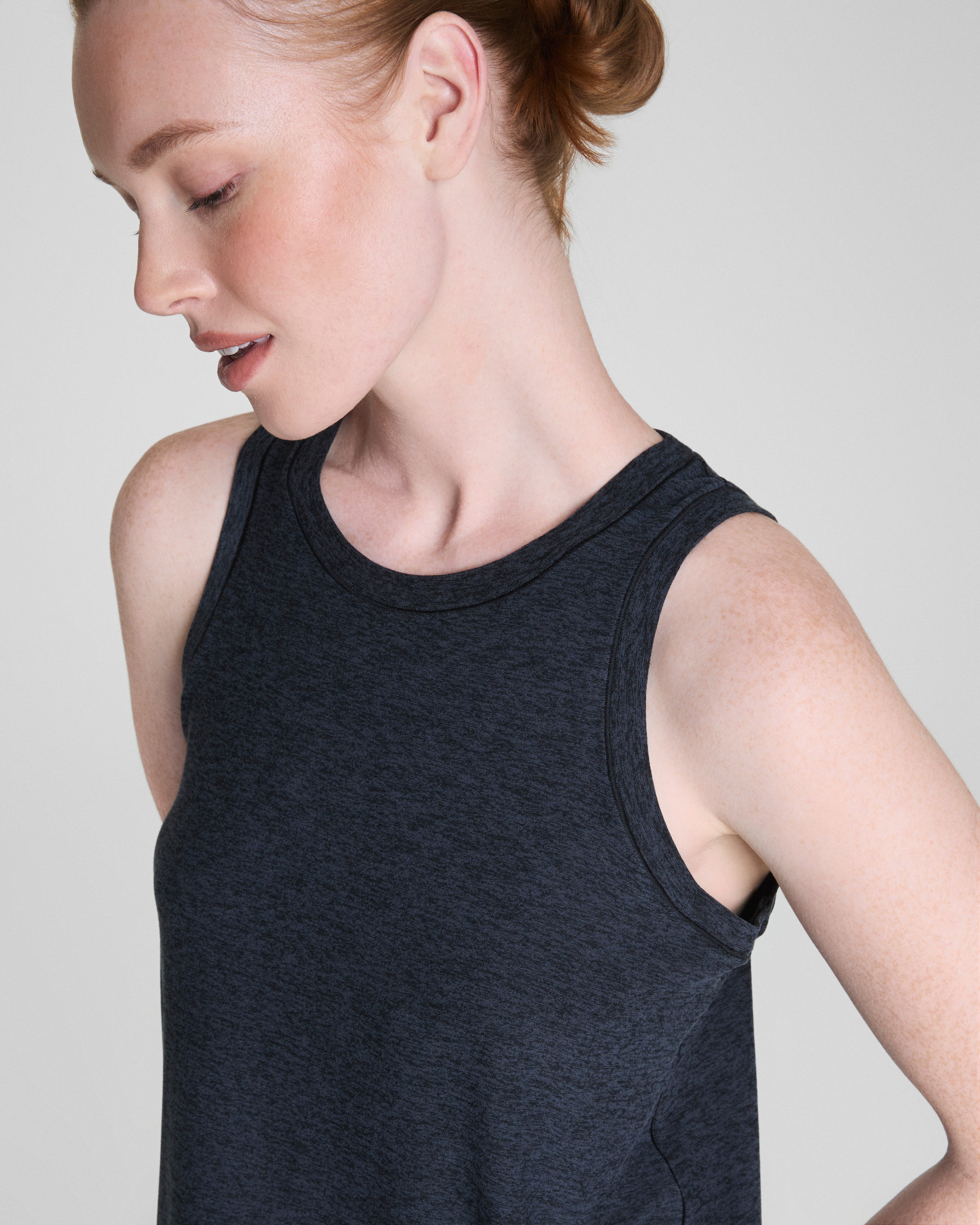 SPANX® SoftStretch Crewneck Tank  Very Black / Light Very Black