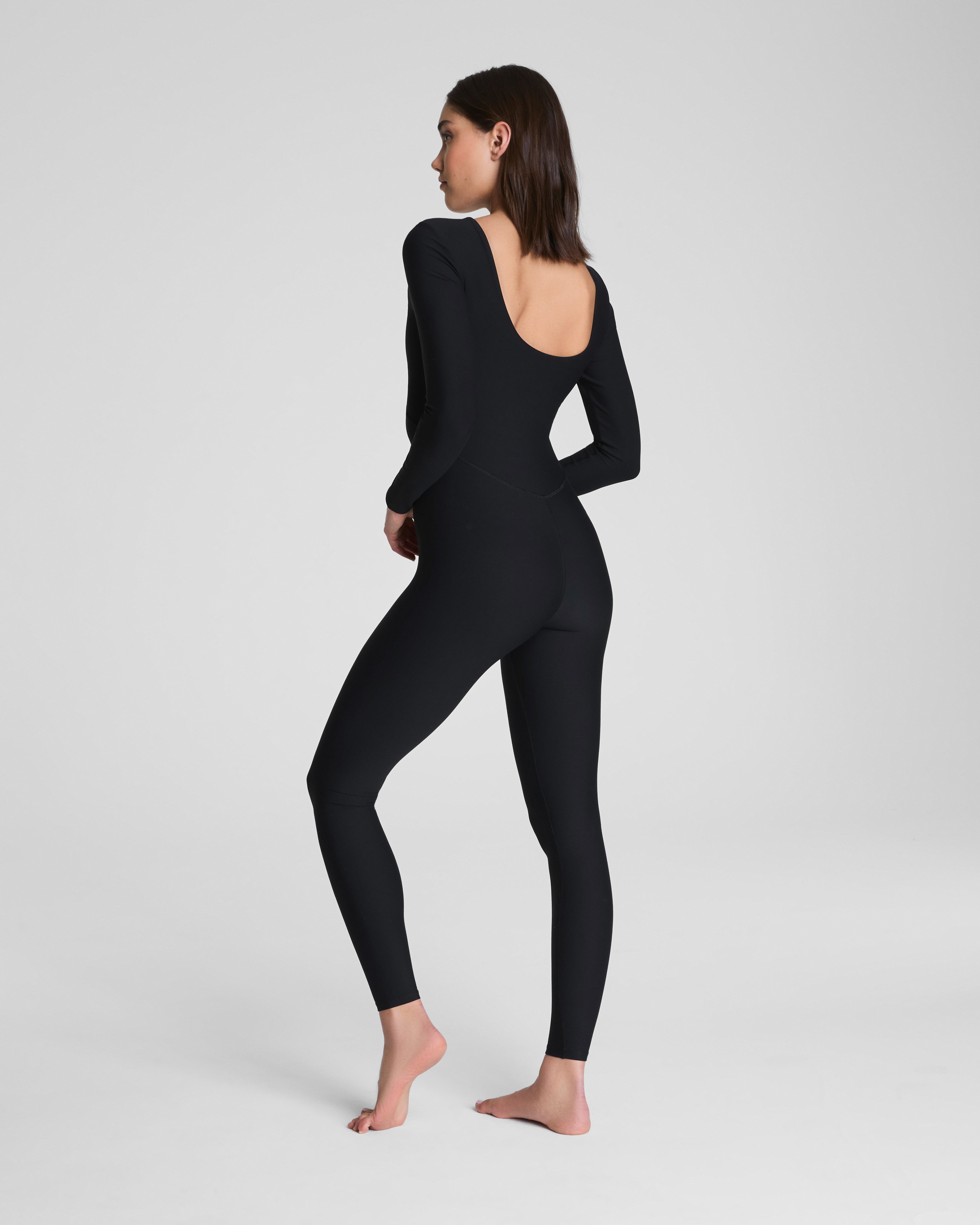 SPANXsmooth™ OnForm Open Back Long Sleeve Jumpsuit  Very Black