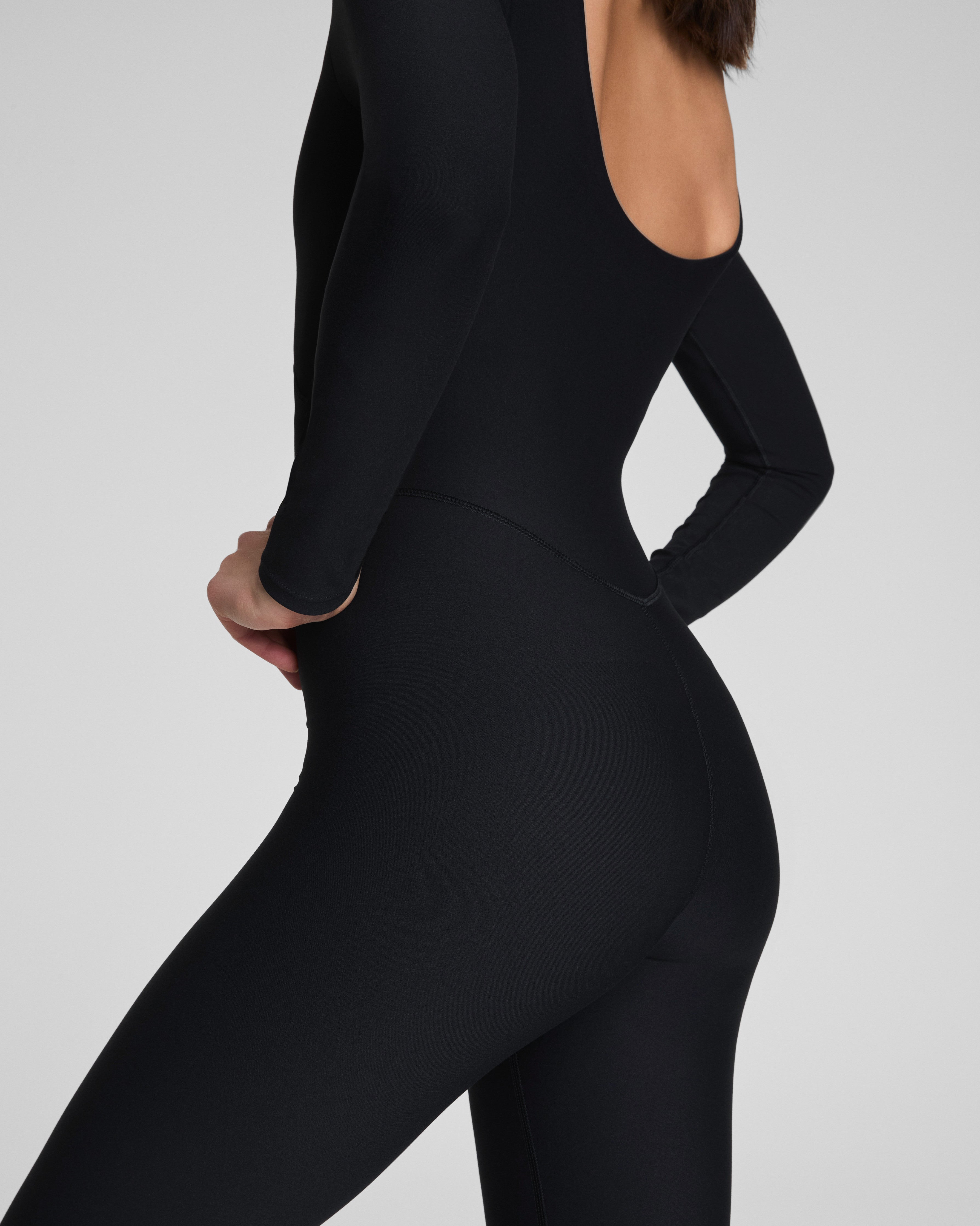 SPANXsmooth™ OnForm Open Back Long Sleeve Jumpsuit  Very Black