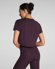 SPANX® Outpace Cropped Tee  Blackberry